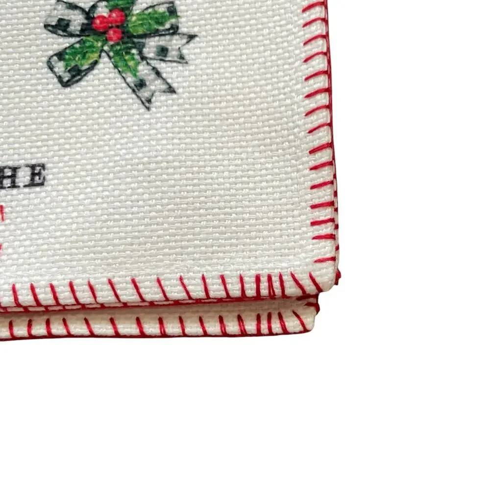Lillian August Christmas SANTA CLAUS Placemat Set of 4 Holiday Decor 13x19 New